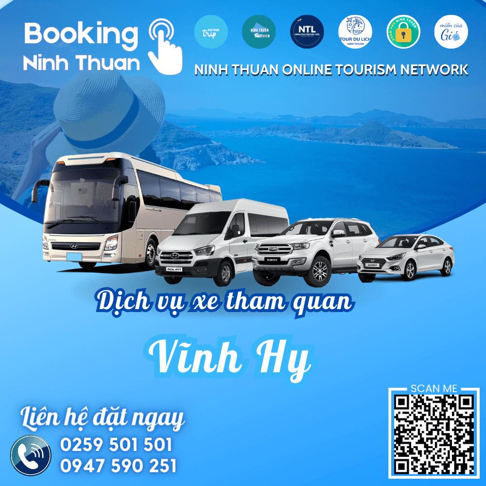 Bảng giá xe tham quan Vinh Hy Ninh Thuận tốt nhất hiện nay