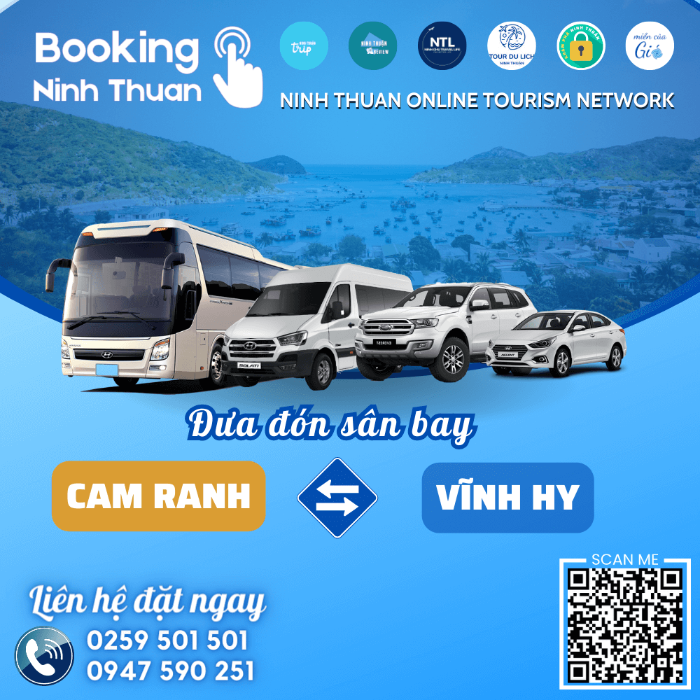 Giá thuê xe sân bay Cam Ranh đi Vĩnh Hy Ninh Thuận tốt nhất